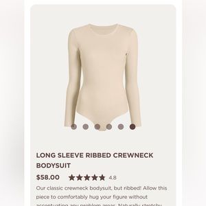 Nuuds-  Large, Bone crewneck body suit! Only worn 2x!